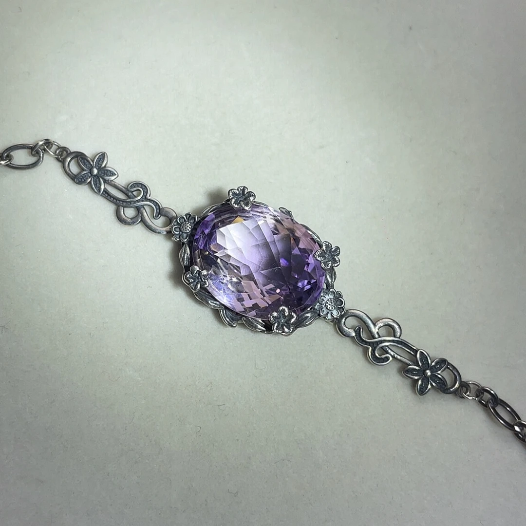 水晶戒指银S925镶嵌