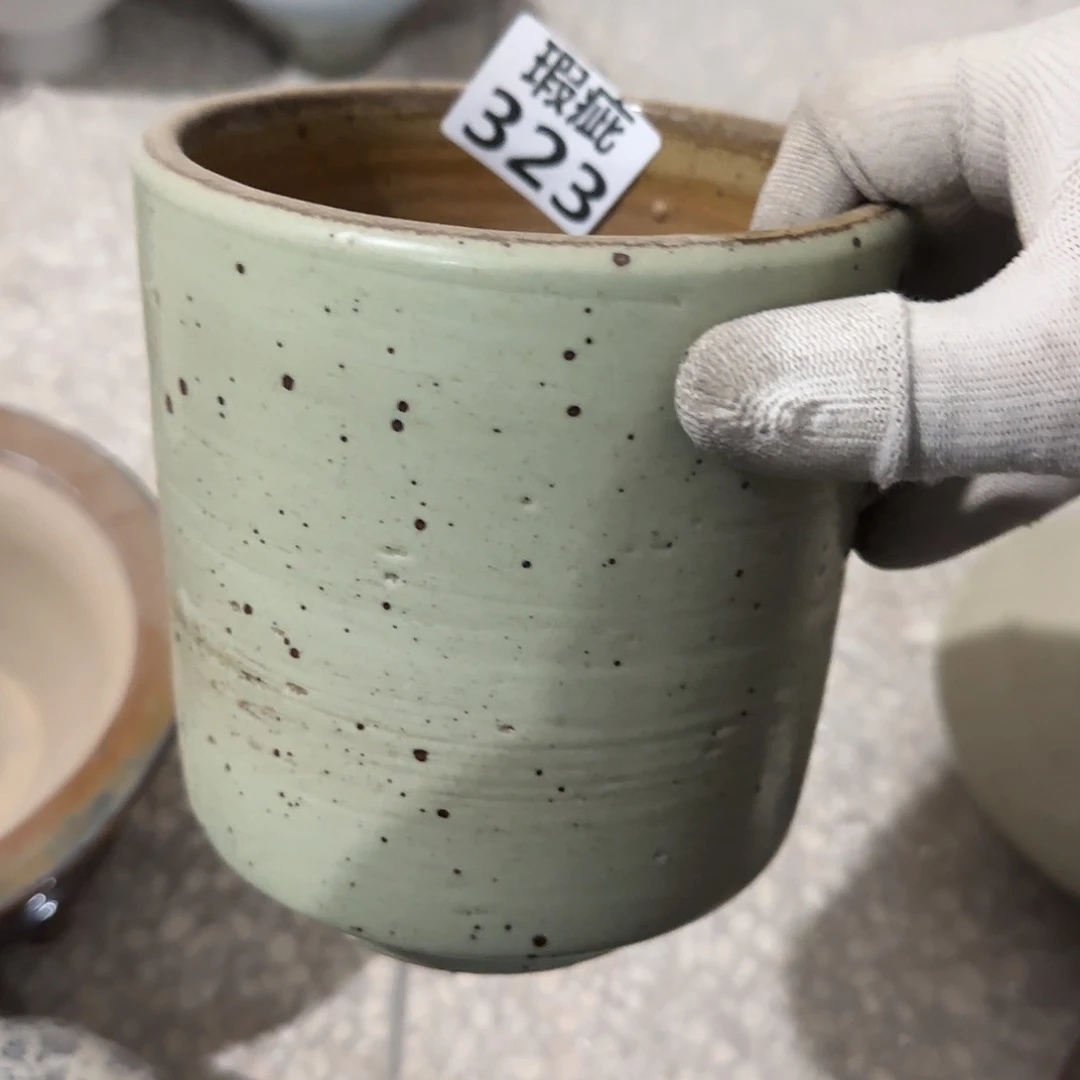 瓷片景德镇手工花盆次品