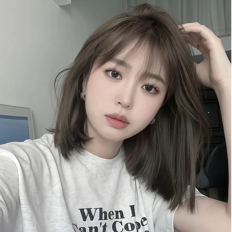 榛果冷棕色染发膏流行发色显白颜色植物染发剂自己染色推荐灰棕