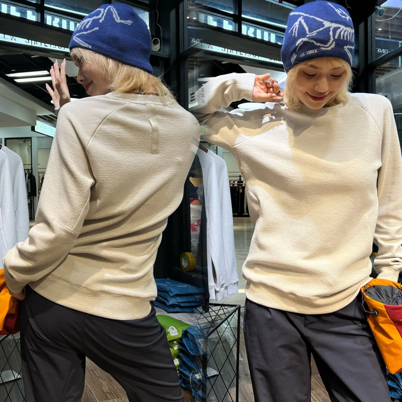 【大嘴衣说】秋季情侣运动户外潮双面针织提花泡泡布休闲卫衣D2923