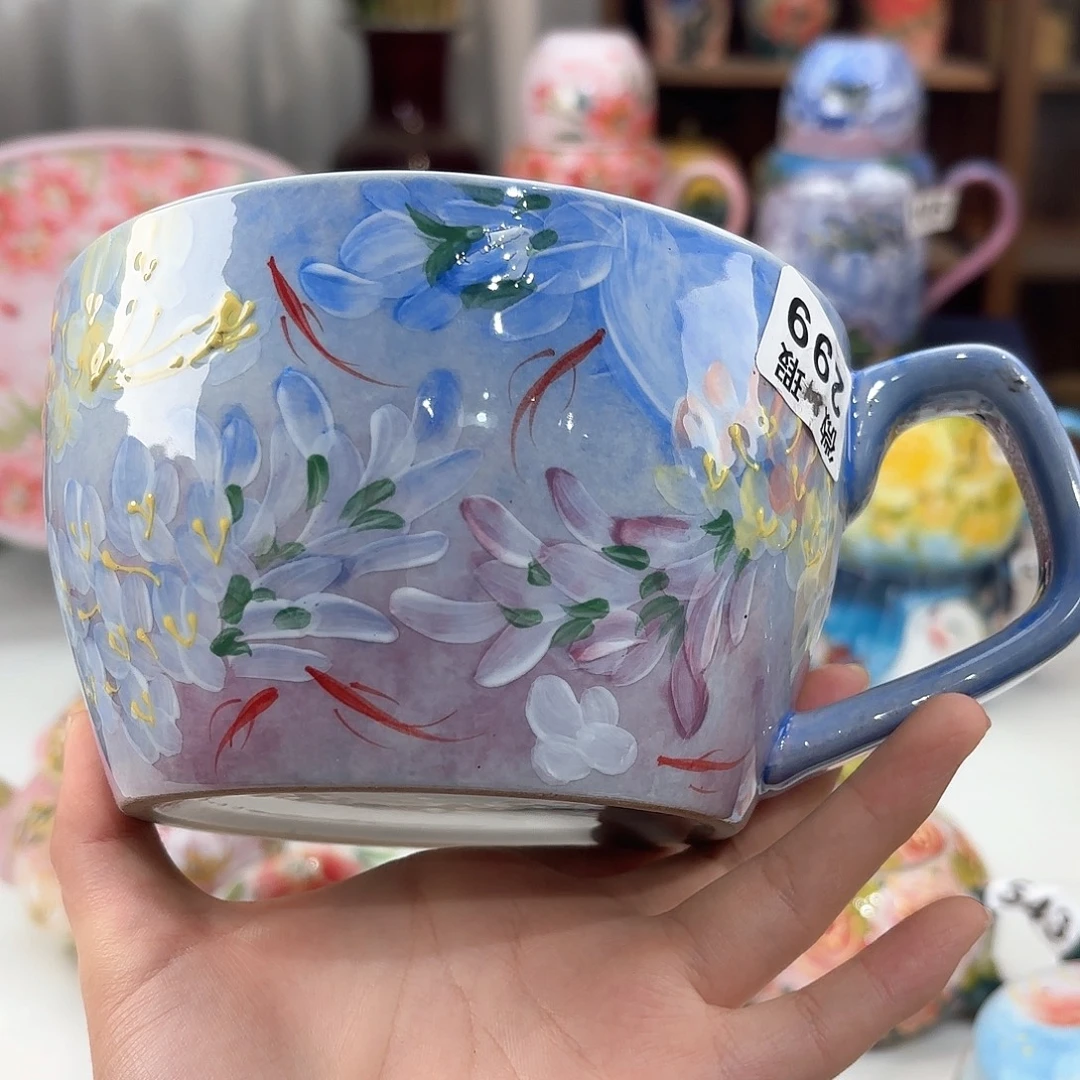 景德镇手绘高温釉下彩陶瓷茶具