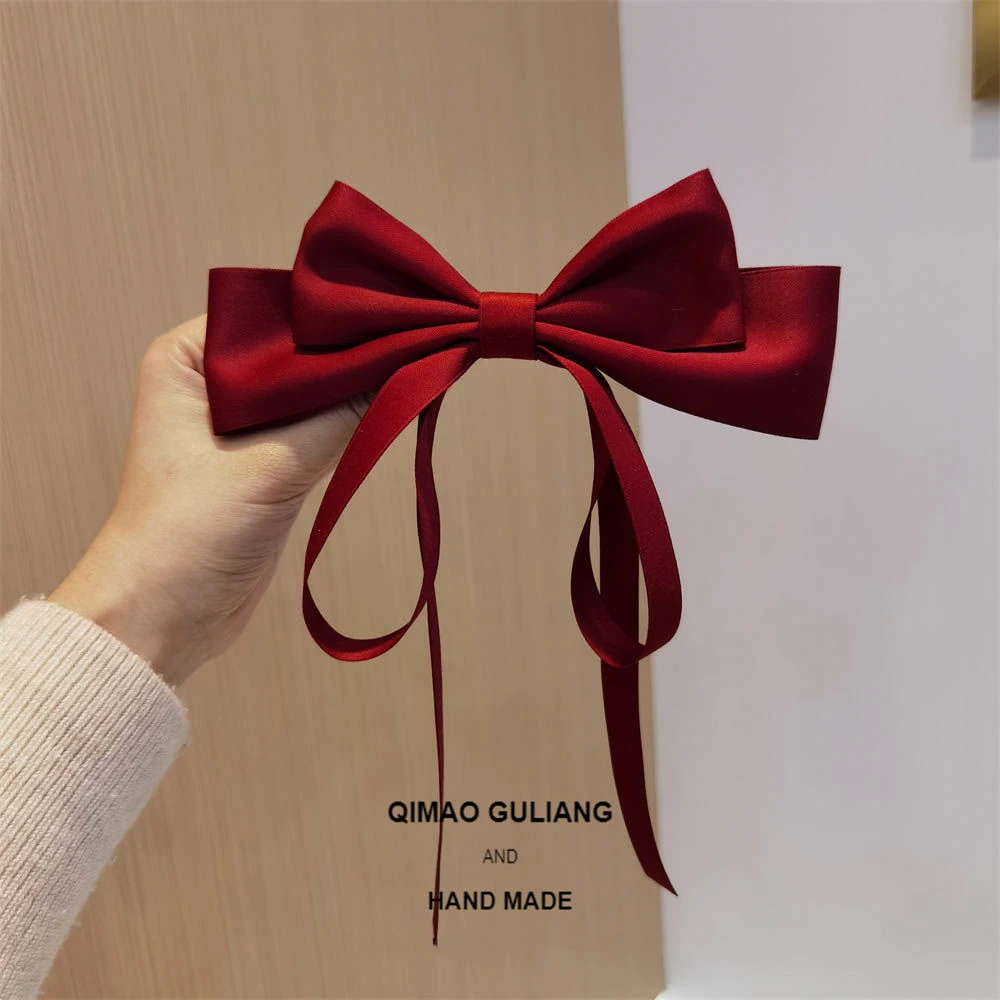 公主可爱发饰四季百搭蝴蝶结少女简约儿童网红飘带头饰布艺发卡