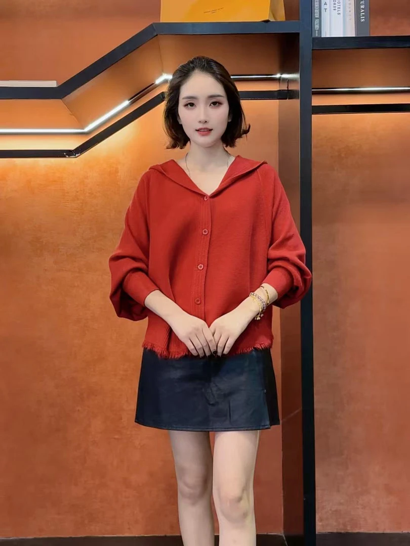 764 秋冬简约百搭氛围感气质大码女装时尚显瘦开衫外套