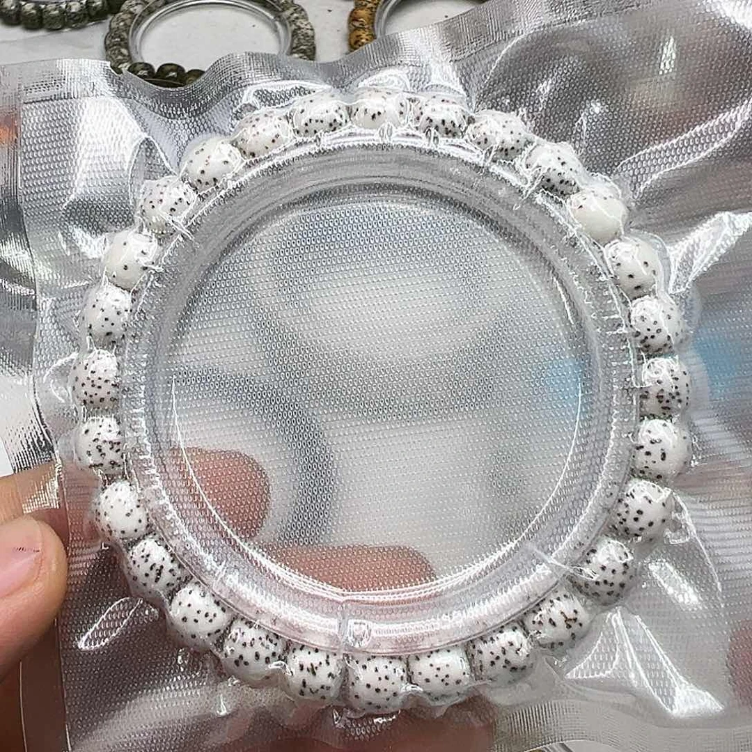 星月菩提手串46卓越原脂白河豚星月菩提单圈87