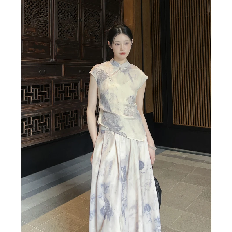 新款中式百搭显瘦套装上衣