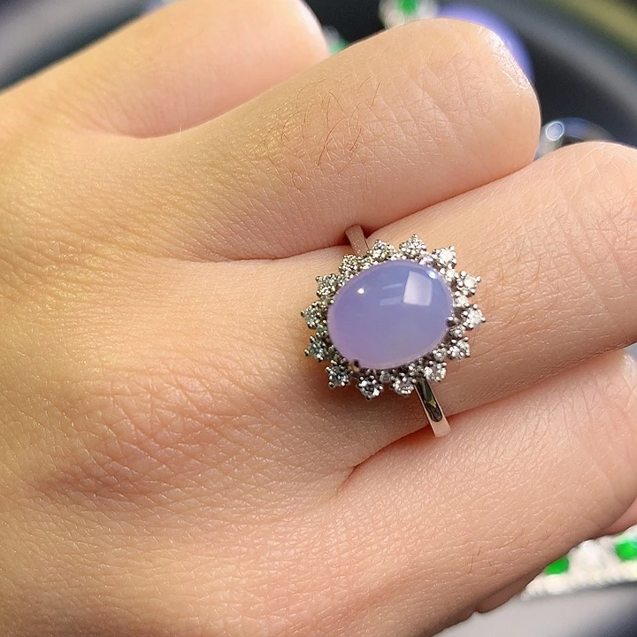 翡翠挂件18K金镶嵌j j j j