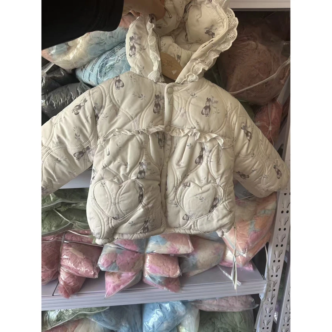 宝宝棉服秋冬季加绒加厚外出服小童外套婴幼儿棉袄女宝保暖冬装