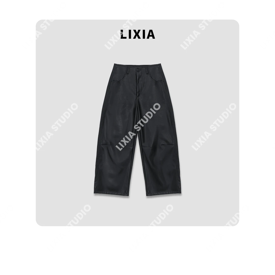 LIXIA【皮素】百搭个性时髦精酷飒皮裤-D10732