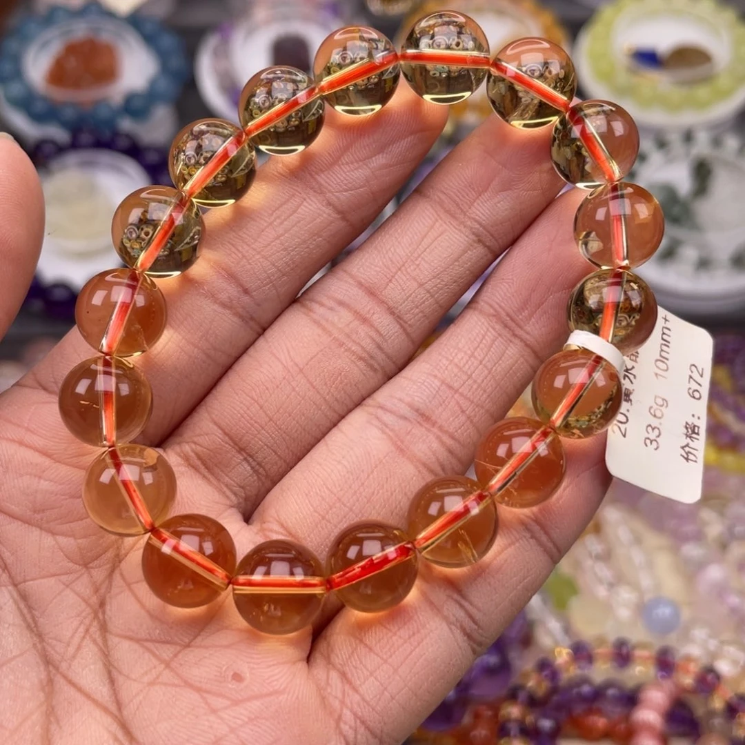 水晶手链未镶嵌爱****精黄水晶