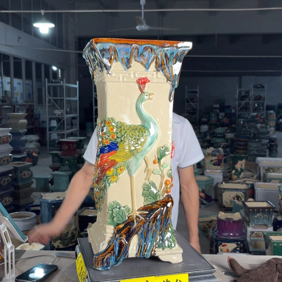 一风堂石湾花盆 内口18，高53