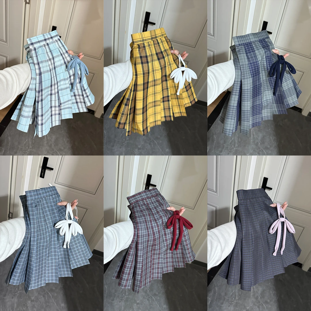 九州私立【合集】原创正品日系jk格裙秋冬制服裙校园风百褶裙全套
