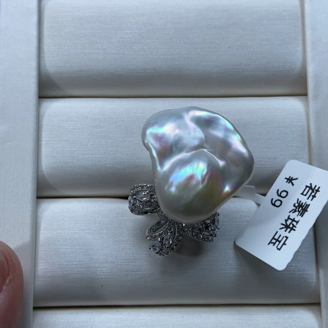 淡水珍珠戒指合金特价148