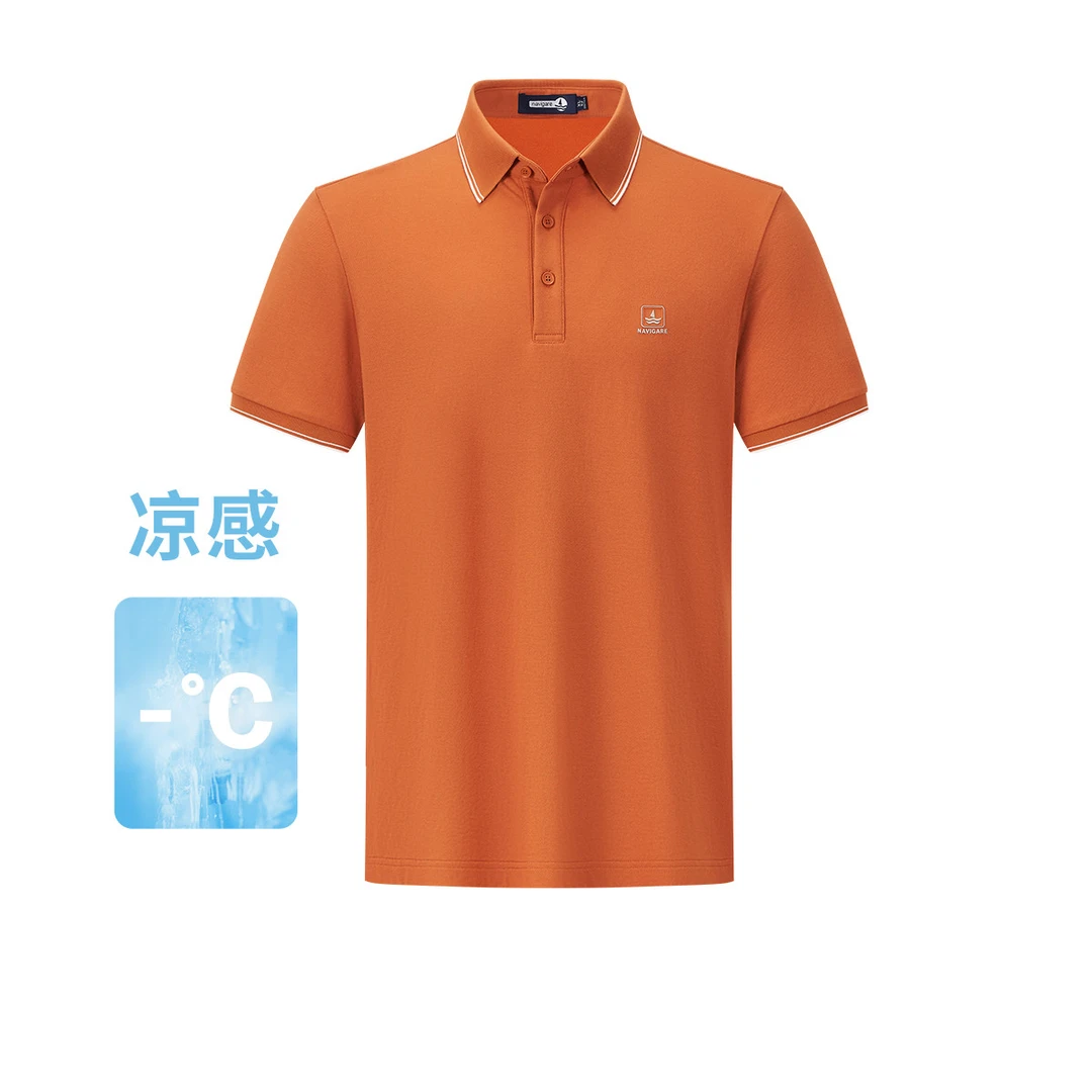 navigare意大利小帆船夏季休闲短袖POLO衫男士舒适透气翻领T恤