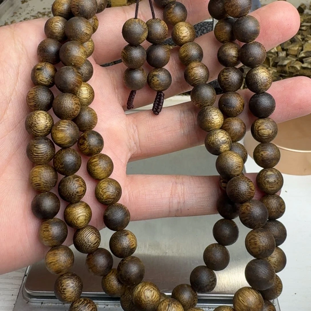 不***侯手串沉香绿奇楠沉香手串0.9规格37克+