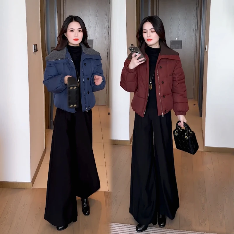 时尚棉服女2025冬季新款时髦洋气宽松显瘦小个子短款保暖加厚棉袄