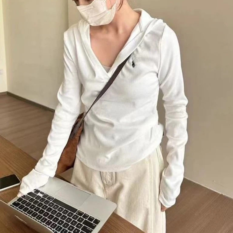 新款V领连帽卫衣2307