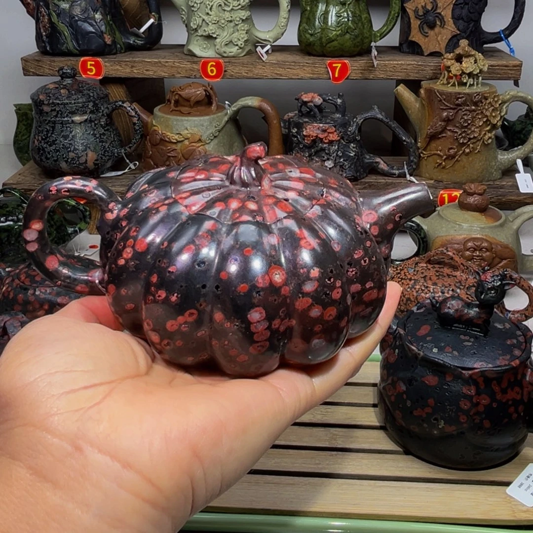 翱***翔梅花石安山玉南瓜壶