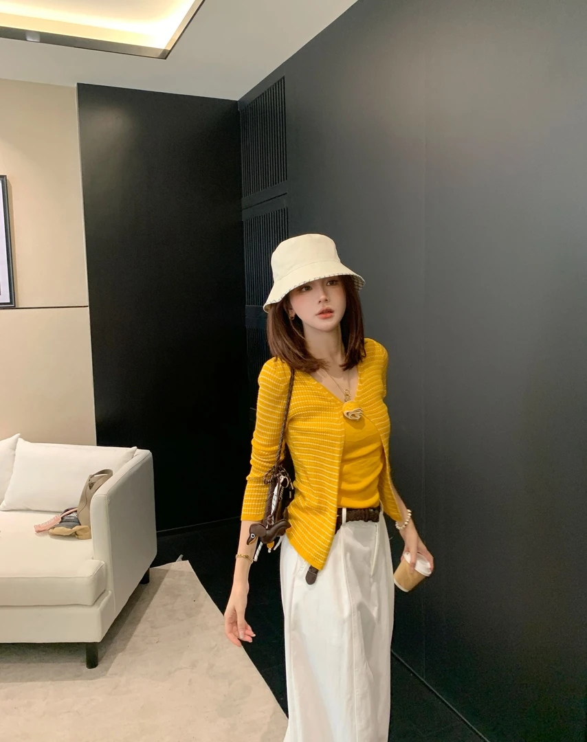 【芝士Cheese】星野飘飘 长袖时尚百搭条纹秋季小衫