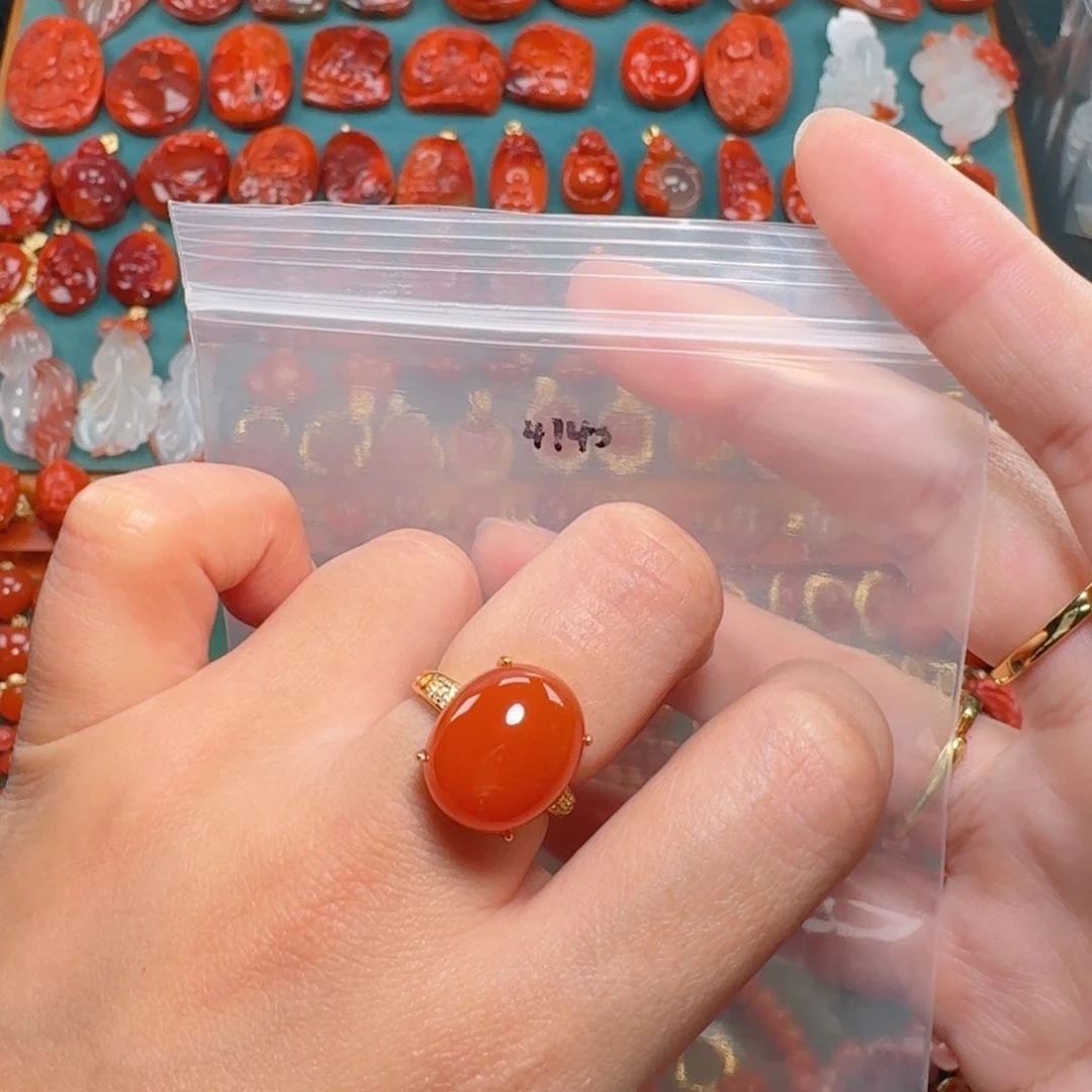 南红玛瑙南红银S925镶嵌