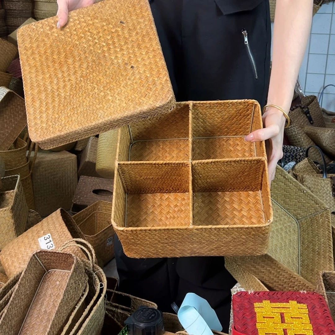 编织带草编包/草编收纳盒微瑕疵