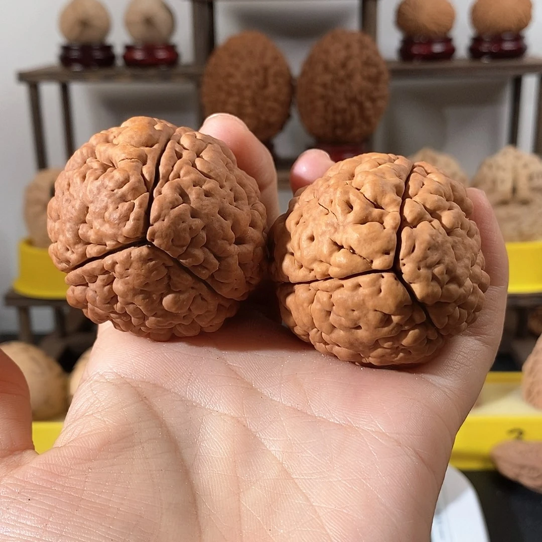 把件文玩核桃三瓣脑纹金刚练手4760