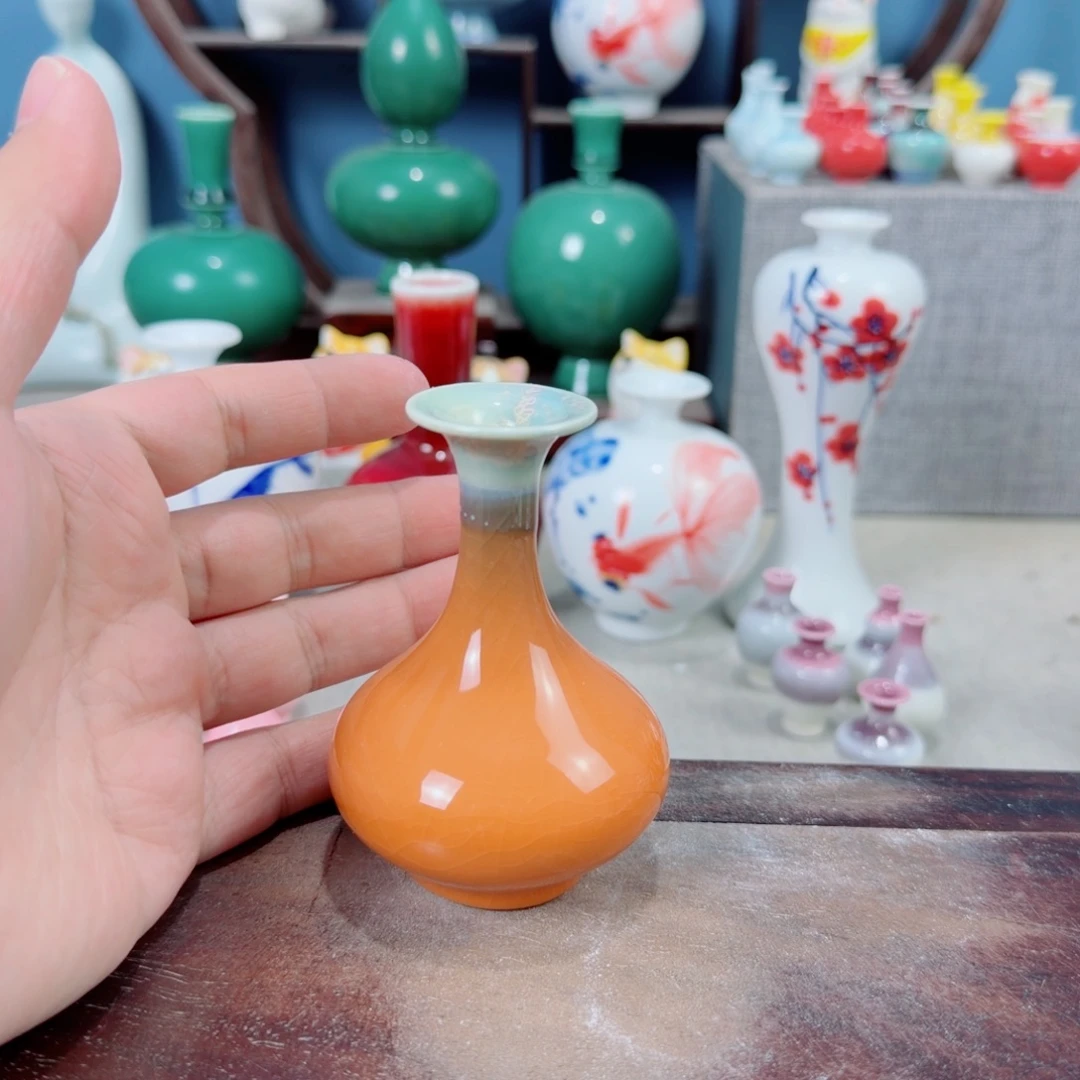 陶瓷手工小花器摆件