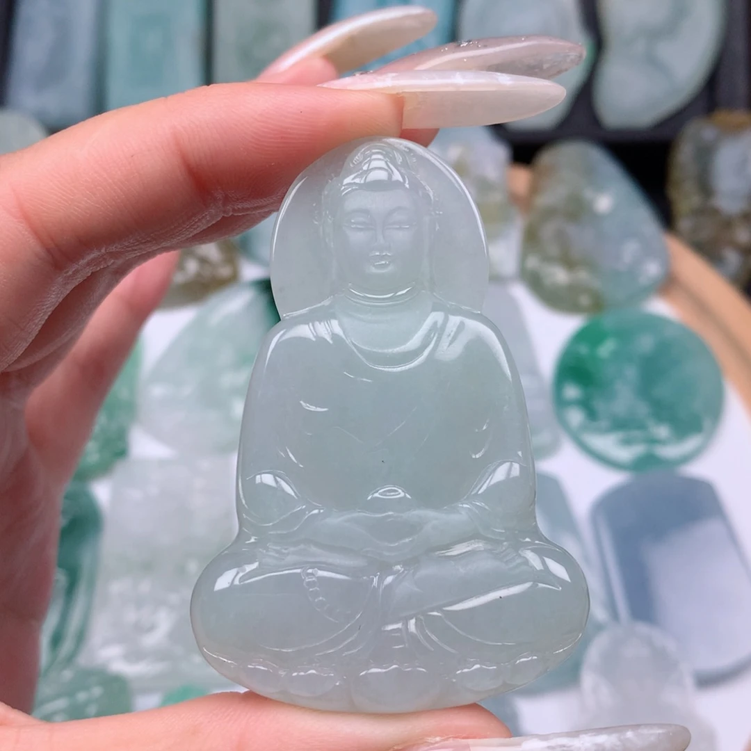 【闪购商品】翡翠颈饰未镶嵌小**才观音