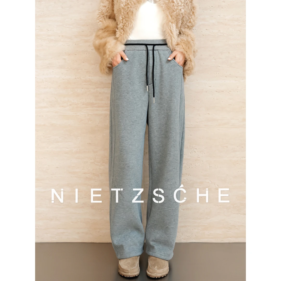 尼采 官方直营｜保命神裤｜小个子版 微香蕉 加绒加厚女休闲裤62117