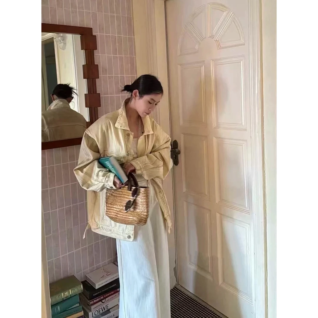 【土豆优选】复古重工晕染水洗牛仔外套