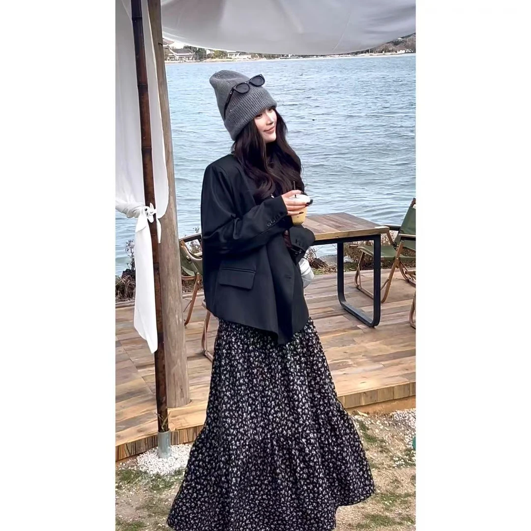 【WEN】 矜贵小嗲 复古百搭碎花不挑人半身长裙 YS701