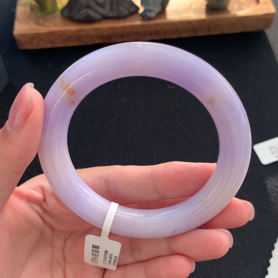 翡翠未镶嵌手镯紫罗兰