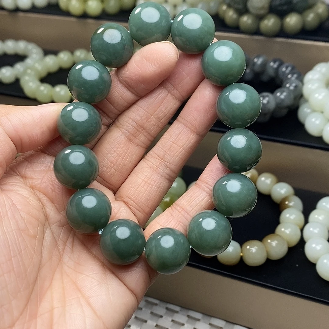 和田玉未镶嵌手链卡16