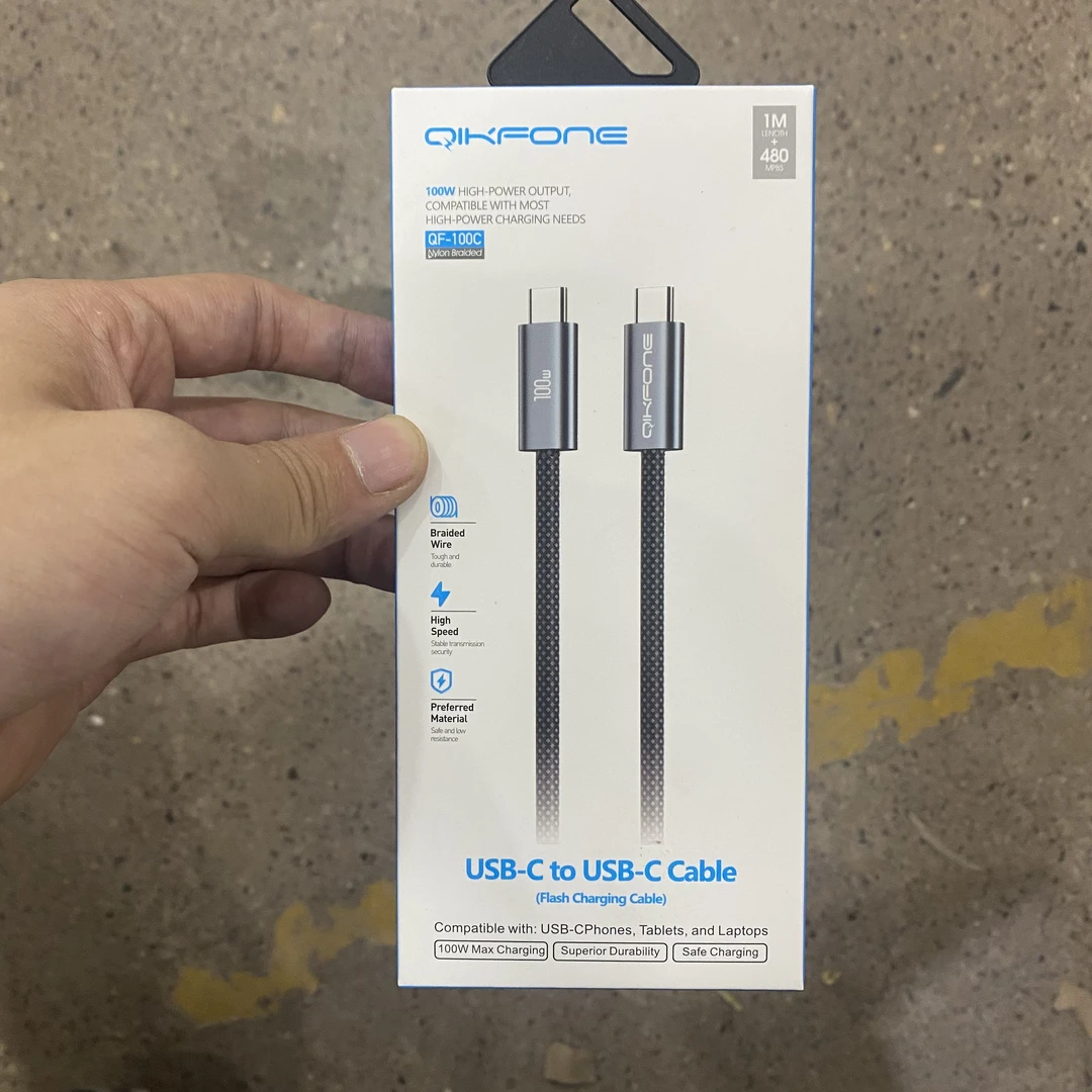 金属编织100w数据线