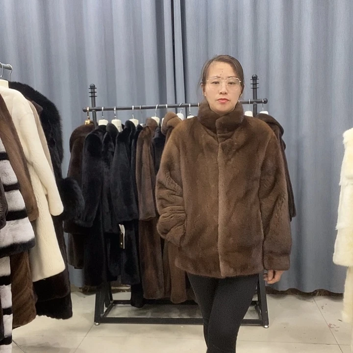 时尚潮流百搭水貂外套