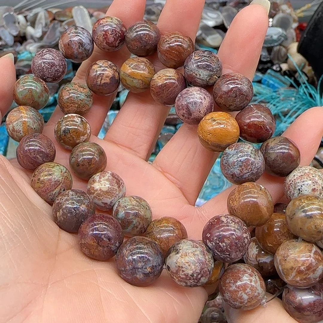 合金玛瑙/玉髓珠宝半成品毕加索12mm一条