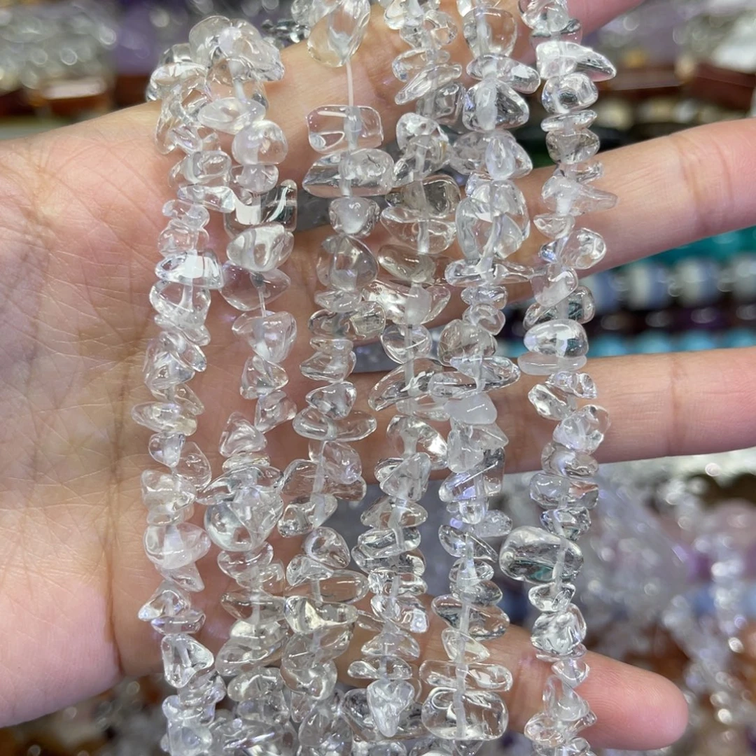 玛瑙/玉髓散珠天然白水晶四圈