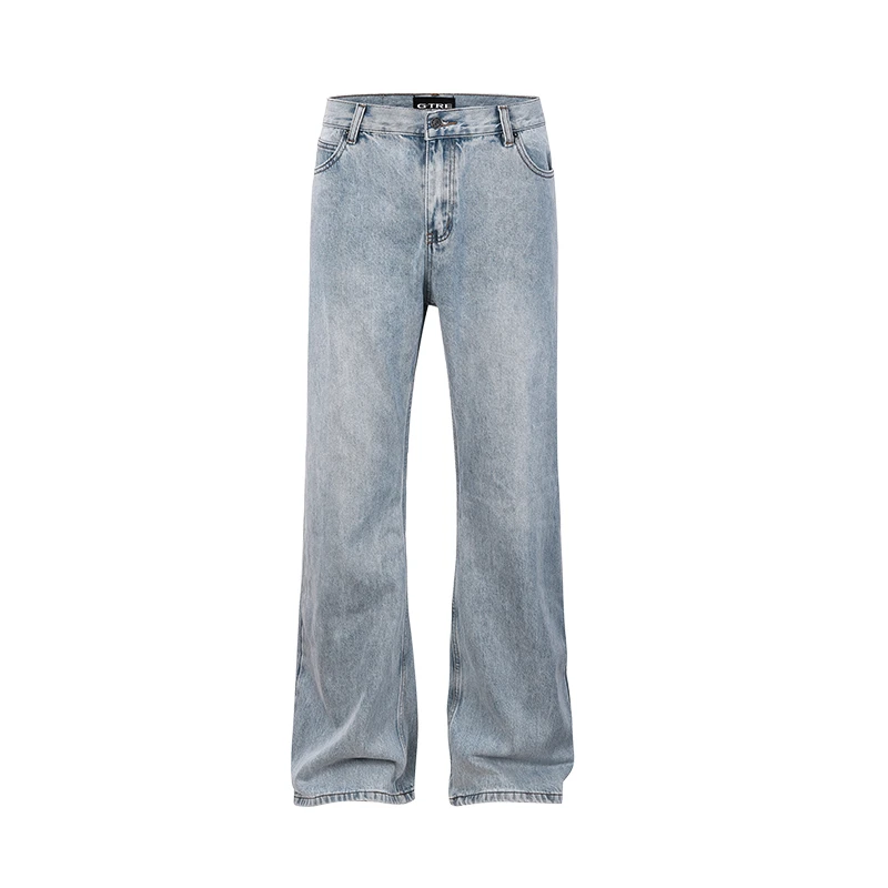 G-TRE bootcut24Fall天蓝色水洗宽松微喇牛仔裤