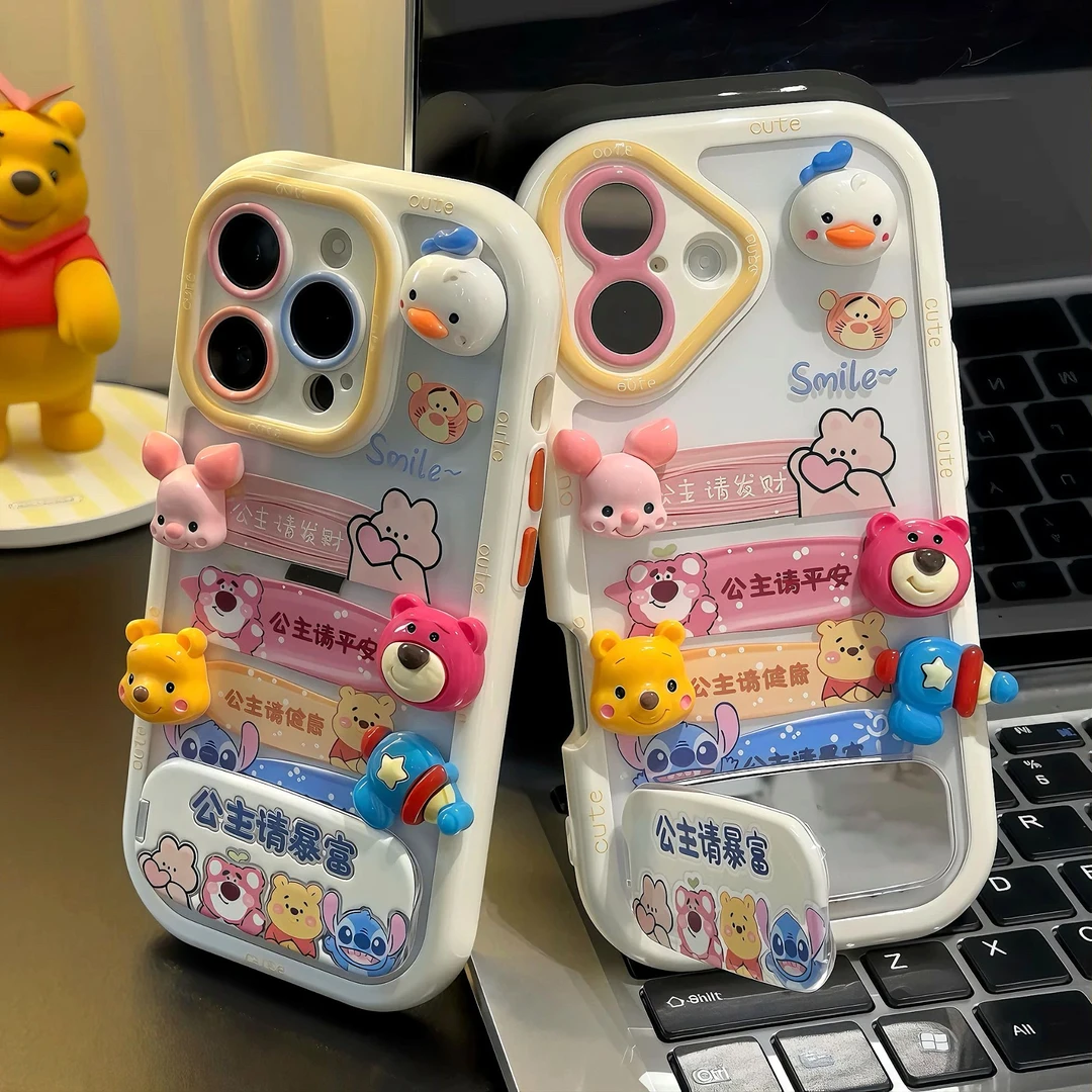 公主请暴富支架适用苹果16手机壳iPhone15华为p70vivoppo小米14套