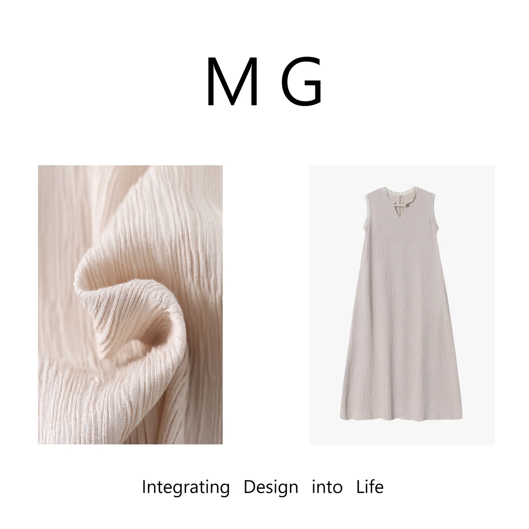 定制北欧极简高级纯色连衣裙女DS-6804