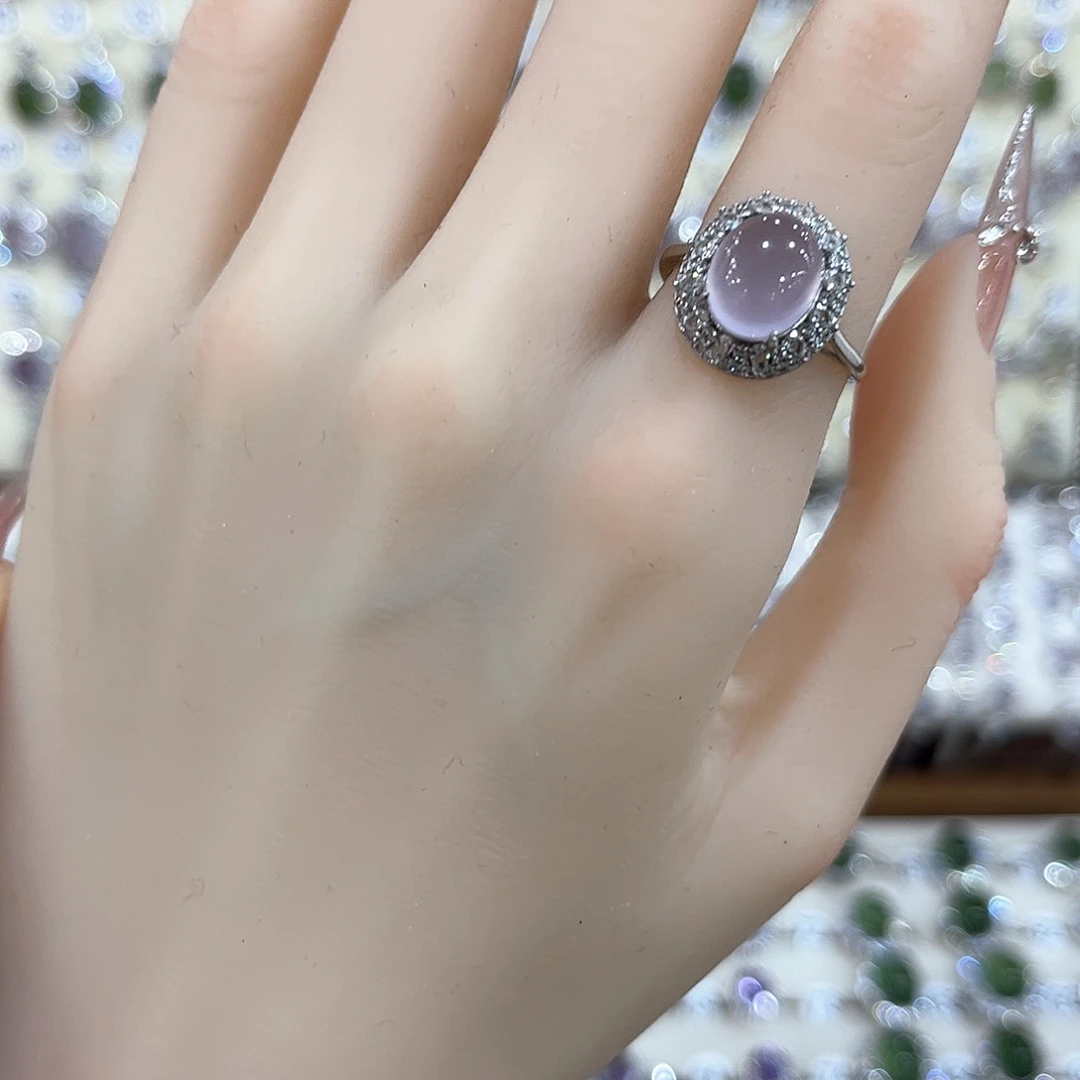 银S925镶嵌戒指萤石