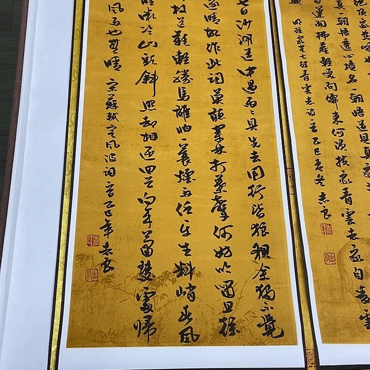 书法卷轴袁志良行书定风波花竖版有合照