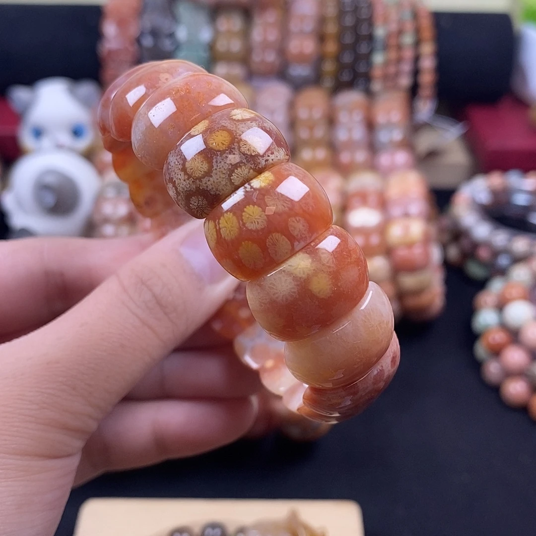 未镶嵌手牌 硅化珊瑚（珊瑚玉）4