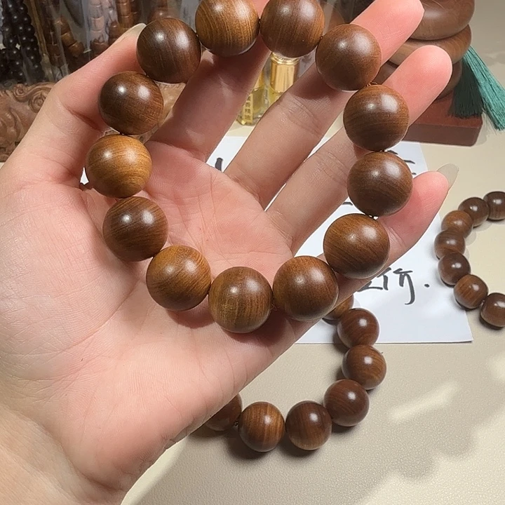 檀香木印度迈索尔老山檀香黑棕1.8/13横纹虎皮沉水