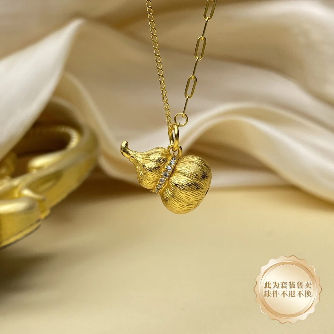 925银银制品 【小北好物】S925银葫芦套链-17QH90X327