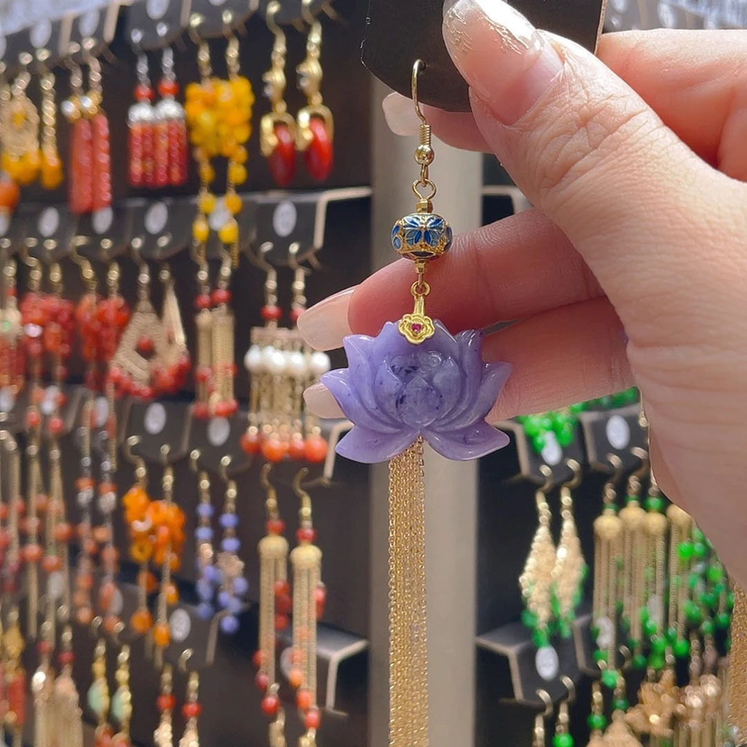 翡翠合金耳饰李*杰翡翠一只