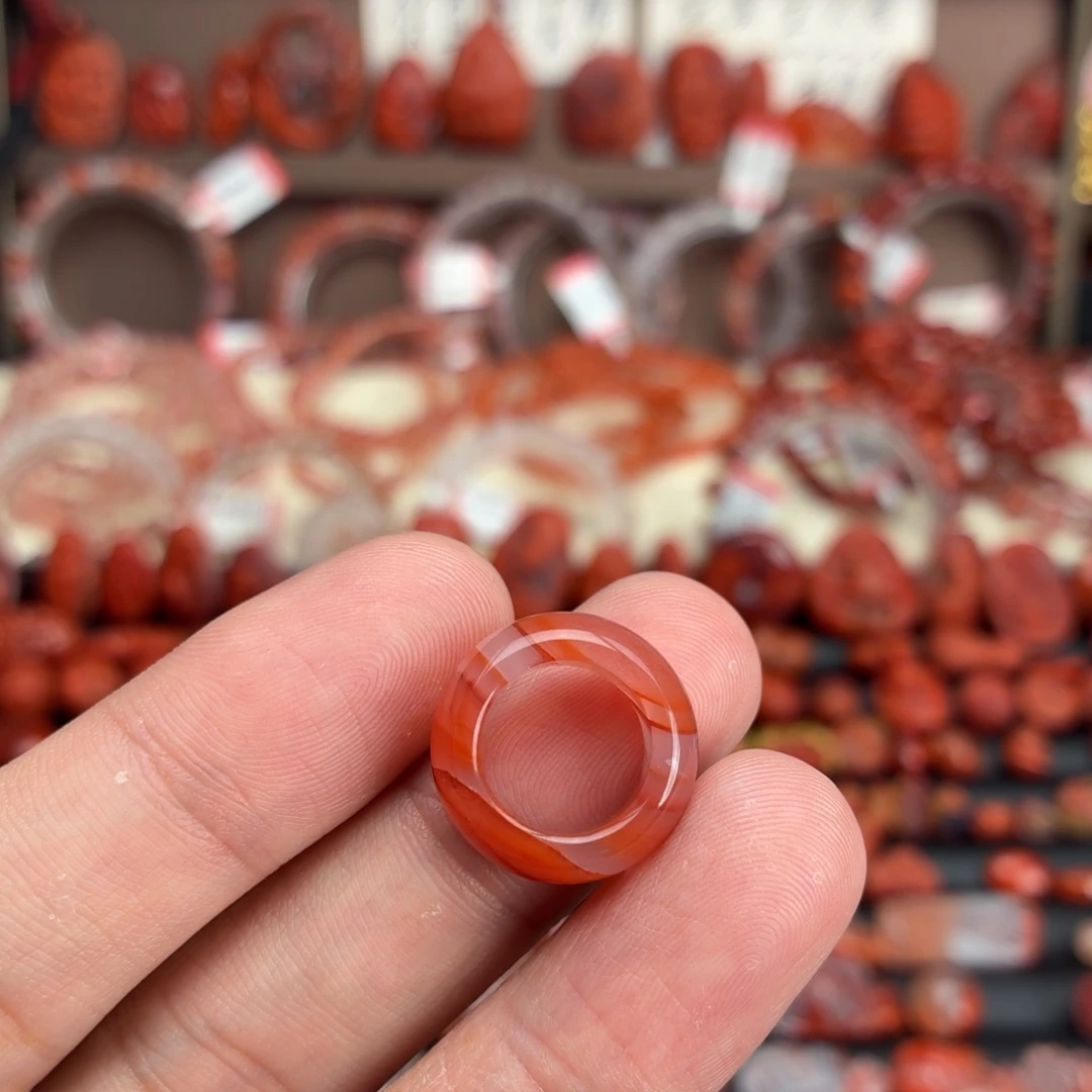 南红玛瑙未镶嵌颈饰跑环11+