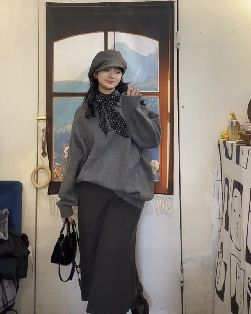 ZEMALA·大翻领纽扣款宽松版型毛衣