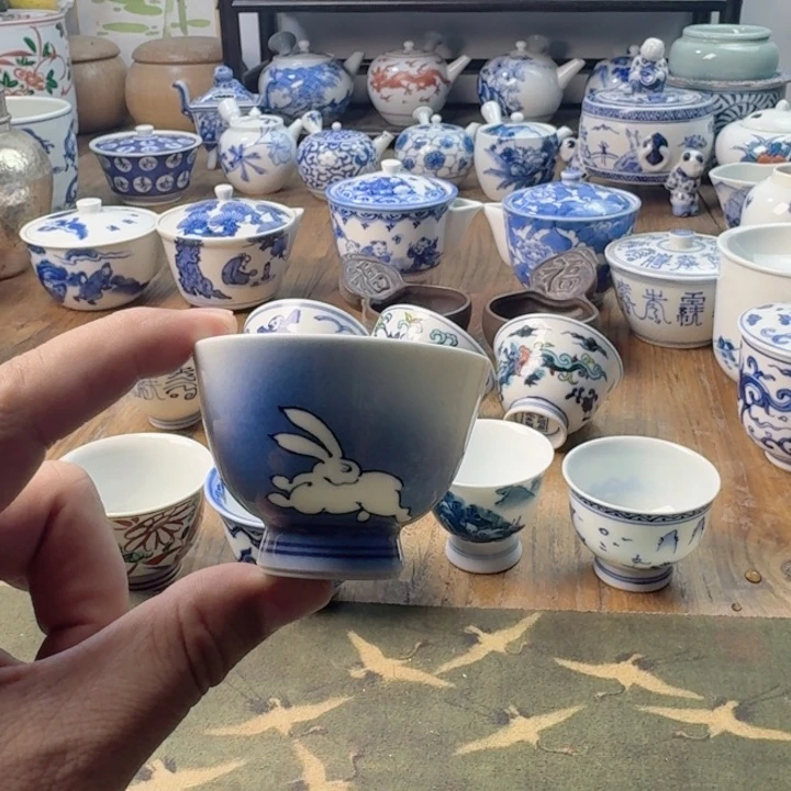 乄***情青花瓷器杯子茶具