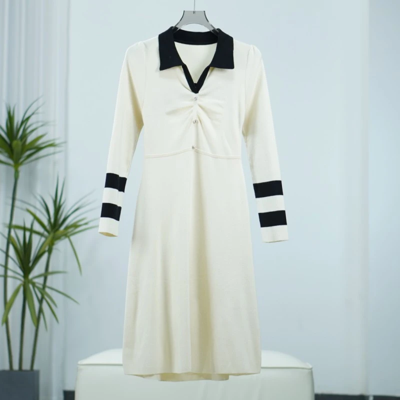 一路童行 谷系列 B25  女装 撤柜时尚针织连衣裙 244YLY688