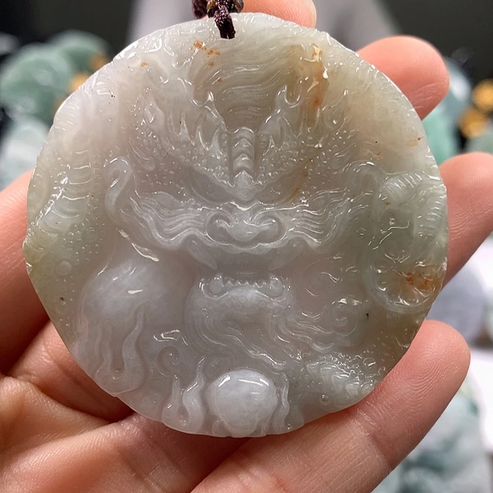 翡翠未镶嵌颈饰龙行天下福利洒黄翡福利